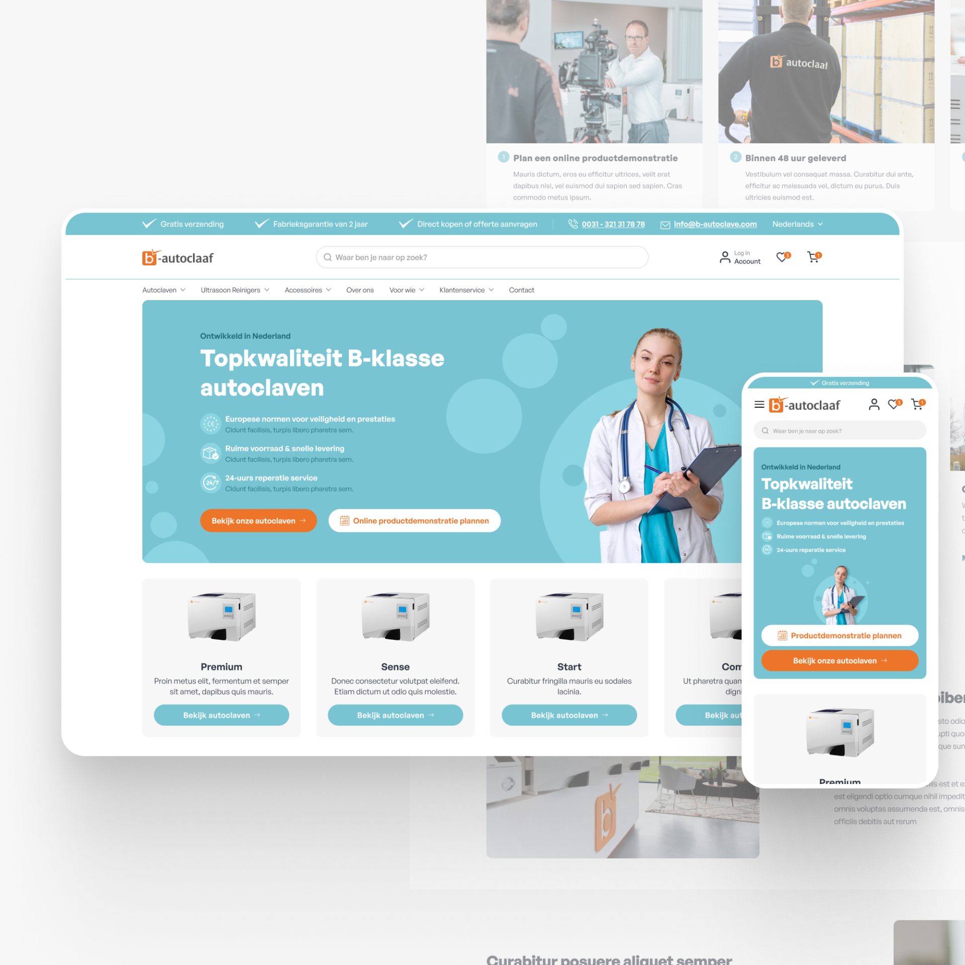 B-autoclaaf shopify webdesign site