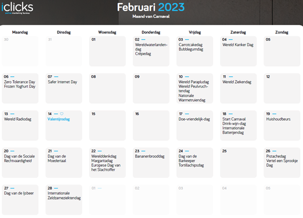 Contentkalender februari